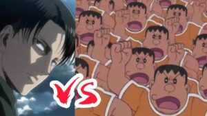 リヴァイ兵長VSジャイアン軍団【アニメ進撃の巨人Fanalseason】【ドラえもん】