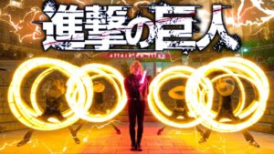 【進撃の巨人/Attack on Titan】歴代OP 6曲をメドレーにしてヲタ芸してみた【JKz】