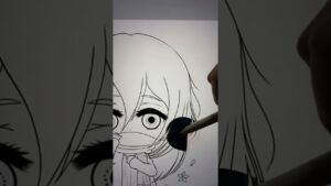 Attack on Titan Drawing | Mikasa Ackerman | 進撃の巨人 | Color Reveal #shorts