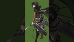 (マイクラ) 『ミカサアッカーマン』進撃の巨人#minecraft #pixelart #mod