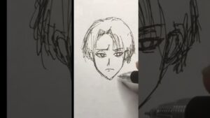 リヴァイ兵長を書いてみた。＃リヴァイ＃進撃の巨人#shorts