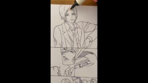 「ラストスマイル」エレン・アルレキットミカサ・アカートトン進撃の巨人4シンゲキノキョウジンforyoupage fypsi #DrawAnime #anime #painting