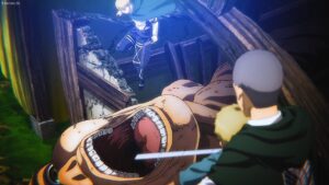 進撃の巨人 |アルミン が超大型巨人 の力をコニー の母親に譲る,Armin transfers Colossal Titan's  power to Conny's mother