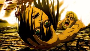 進撃の巨人 |ガビ は エレン の頭を大砲で撃った,Gabi shot Eren's off head with a cannon