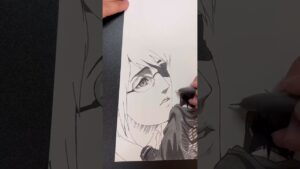 【進撃の巨人】一発描きしてみた！#進撃の巨人 #ハンジ #イラスト #模写 #shorts