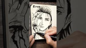 [ASMR] Drawing Eren🩸#進撃の巨人 #aot #satisfying #shorts