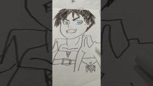 進撃の巨人のエレン描いた#進撃の巨人