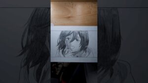 진격의거인 미카사 그리기! 1/2👧, 進撃の巨人ミカサを描く!1/2👧 #shorts #anime #drawing #attackontitan #mikasa